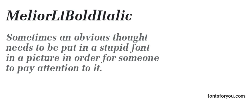 MeliorLtBoldItalic Font