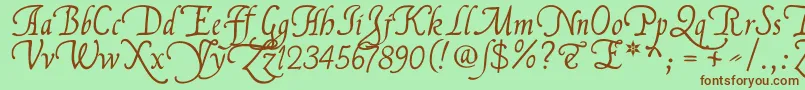 Flllana1 Font – Brown Fonts on Green Background
