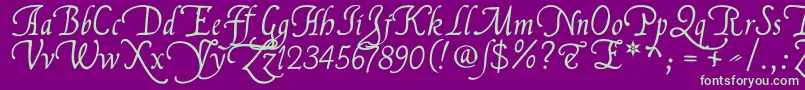 Flllana1 Font – Green Fonts on Purple Background