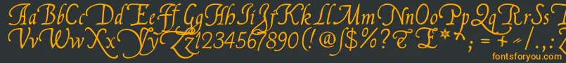 Flllana1 Font – Orange Fonts on Black Background