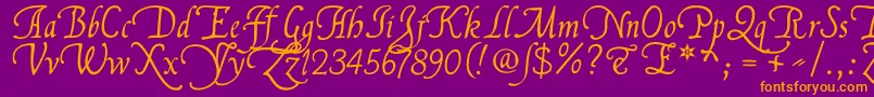 Flllana1 Font – Orange Fonts on Purple Background