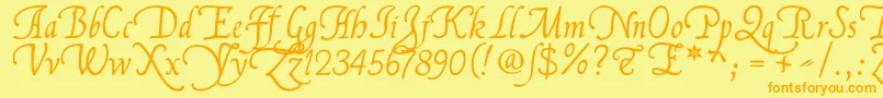 Flllana1 Font – Orange Fonts on Yellow Background