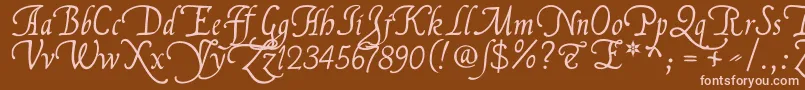Flllana1 Font – Pink Fonts on Brown Background