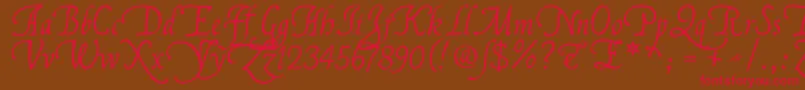 Flllana1 Font – Red Fonts on Brown Background