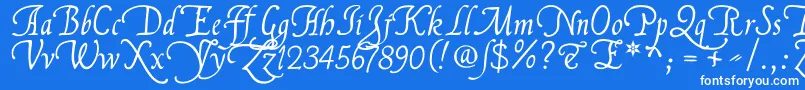 Flllana1 Font – White Fonts on Blue Background