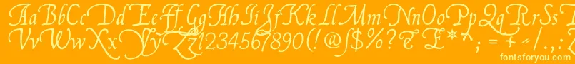 Flllana1 Font – Yellow Fonts on Orange Background