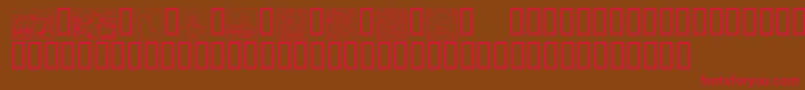 KrEasterSquares Font – Red Fonts on Brown Background