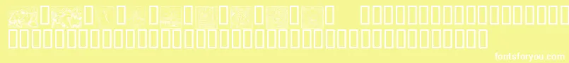 KrEasterSquares Font – White Fonts on Yellow Background