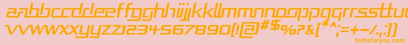 Repubi Font – Orange Fonts on Pink Background