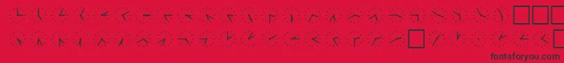 SpUhr6Db Font – Black Fonts on Red Background