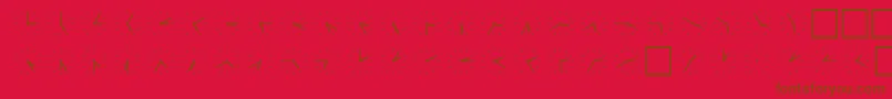SpUhr6Db Font – Brown Fonts on Red Background