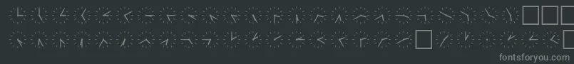 Шрифт SpUhr6Db – серые шрифты на чёрном фоне