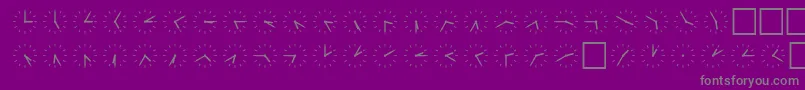 SpUhr6Db-Schriftart – Graue Schriften auf violettem Hintergrund
