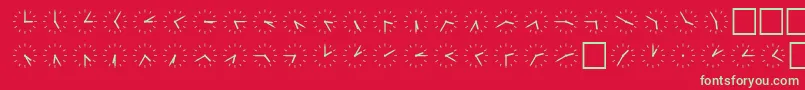 SpUhr6Db Font – Green Fonts on Red Background