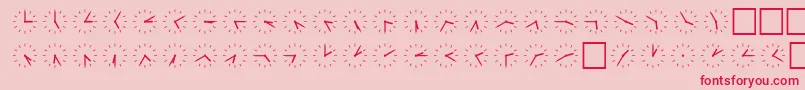 SpUhr6Db Font – Red Fonts on Pink Background