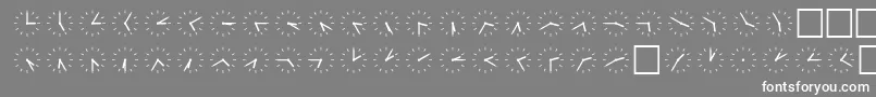 フォントSpUhr6Db – 灰色の背景に白い文字