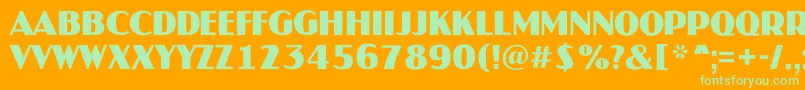 JaspertitulrgBold Font – Green Fonts on Orange Background