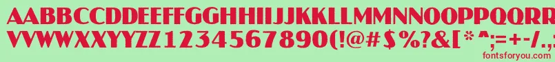 JaspertitulrgBold Font – Red Fonts on Green Background