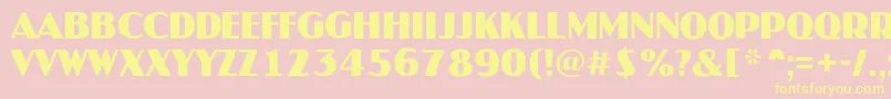 Шрифт JaspertitulrgBold – жёлтые шрифты на розовом фоне
