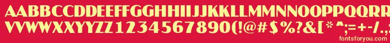 JaspertitulrgBold Font – Yellow Fonts on Red Background