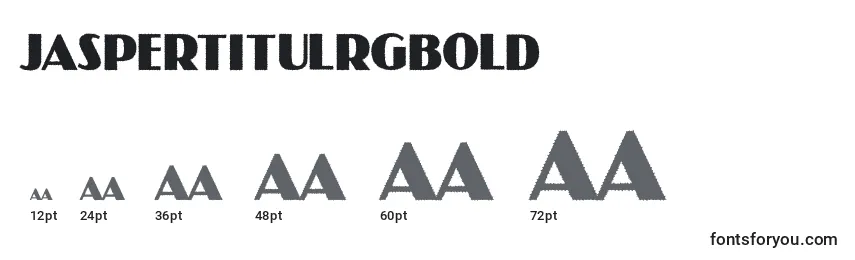 JaspertitulrgBold Font Sizes