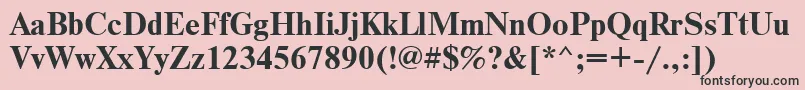 フォントAxctnsbd – ピンクの背景に黒い文字