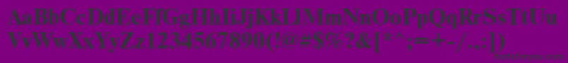 Axctnsbd-fontti – mustat fontit violetilla taustalla