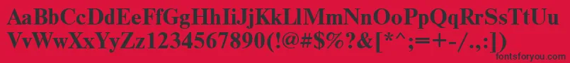 Axctnsbd Font – Black Fonts on Red Background