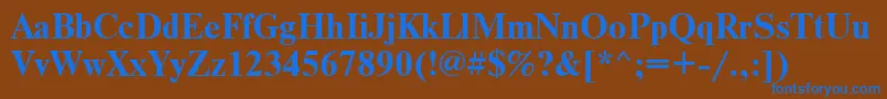 Axctnsbd Font – Blue Fonts on Brown Background