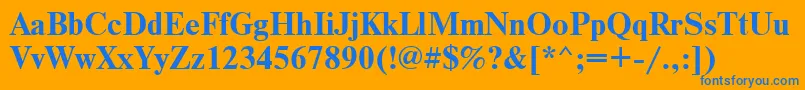 Axctnsbd Font – Blue Fonts on Orange Background