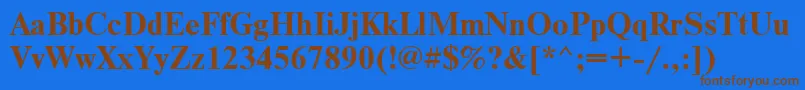 Axctnsbd Font – Brown Fonts on Blue Background