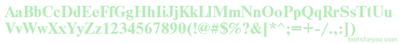 Axctnsbd Font – Green Fonts on White Background
