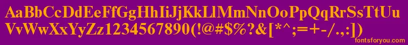 Axctnsbd Font – Orange Fonts on Purple Background