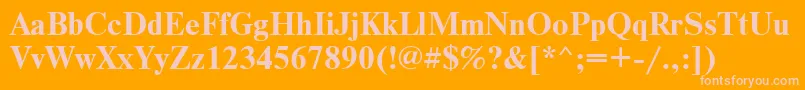 Axctnsbd Font – Pink Fonts on Orange Background
