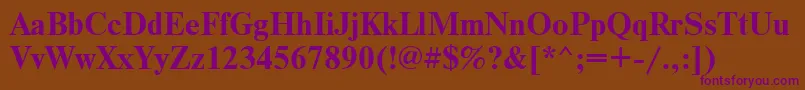 Axctnsbd Font – Purple Fonts on Brown Background