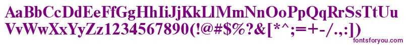 Axctnsbd Font – Purple Fonts on White Background