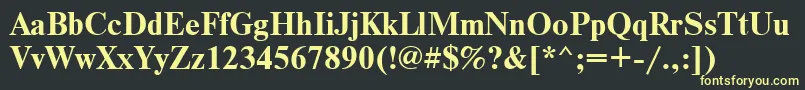 Axctnsbd Font – Yellow Fonts on Black Background