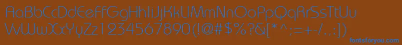 BordeauxlightRegular Font – Blue Fonts on Brown Background