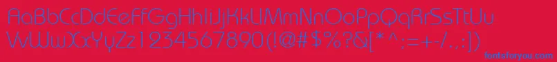 BordeauxlightRegular Font – Blue Fonts on Red Background