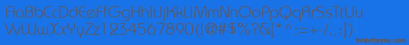 BordeauxlightRegular Font – Brown Fonts on Blue Background