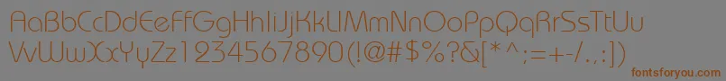BordeauxlightRegular Font – Brown Fonts on Gray Background