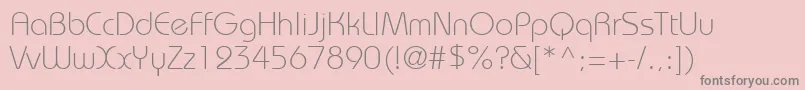 BordeauxlightRegular Font – Gray Fonts on Pink Background