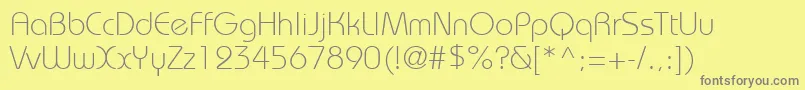 BordeauxlightRegular Font – Gray Fonts on Yellow Background
