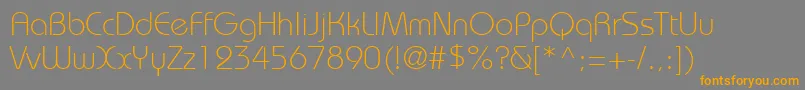BordeauxlightRegular Font – Orange Fonts on Gray Background