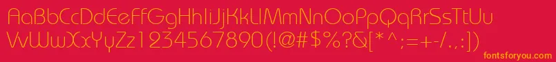 BordeauxlightRegular Font – Orange Fonts on Red Background