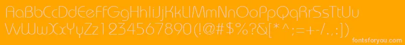 BordeauxlightRegular Font – Pink Fonts on Orange Background