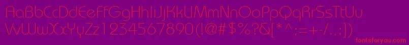 BordeauxlightRegular Font – Red Fonts on Purple Background