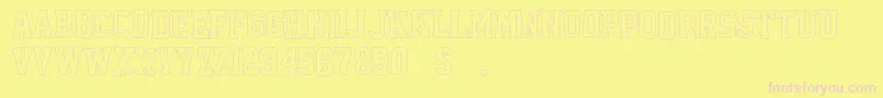 OutcastM54 Font – Pink Fonts on Yellow Background