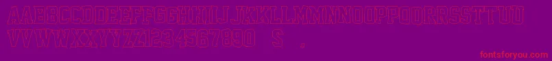 OutcastM54 Font – Red Fonts on Purple Background