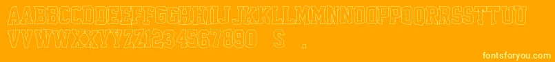 OutcastM54 Font – Yellow Fonts on Orange Background